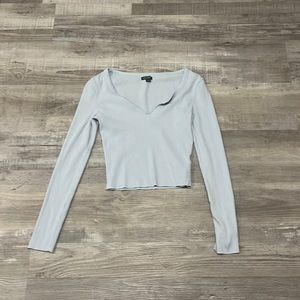 Wild Fable Light Blue Crop Top